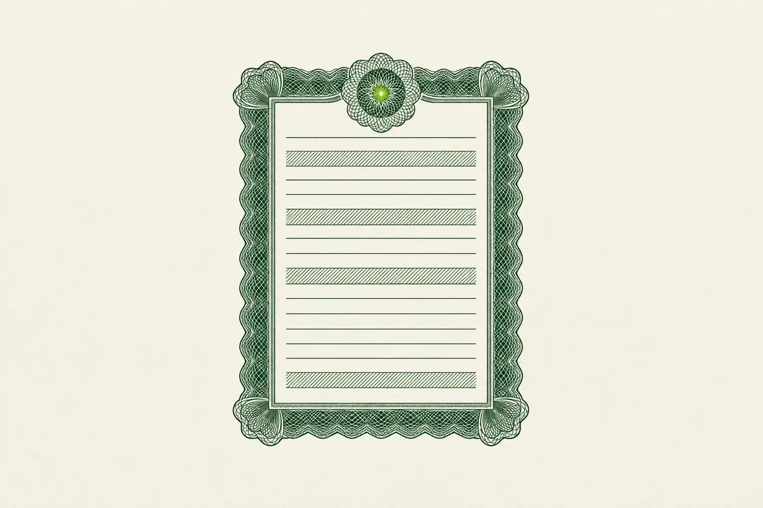 An engraved document with neat ruled rows